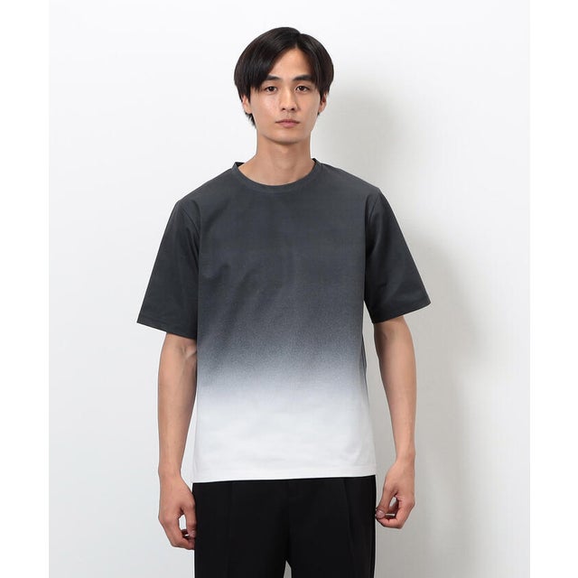 グラデーションプリントTシャツ （ブラック）