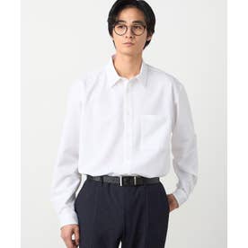 ウールライクストレッチツイル ショートポイントカラーシャツ （ホワイト）
