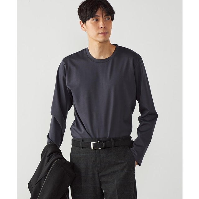 シルキーポンチ Tシャツ （チャコール）