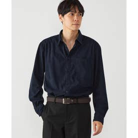 トリコットコーデュロイ ショートポイントカラーシャツ （ネイビー）