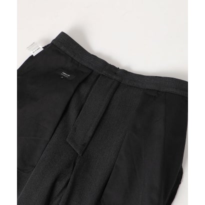 コムサイズム COMME CA ISM ポリエステル レーヨンストレッチ ヘリンボーン ワンタックワイドテーパードパンツ （グレー）｜詳細画像