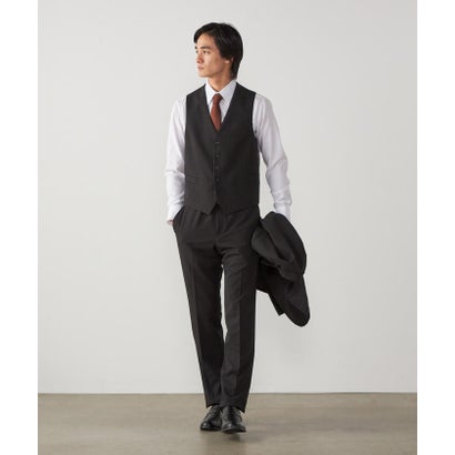 【セットアップ対応】撥水/ストレッチ ポリエステル レーヨンストレッチギャバ ベスト （ネイビー）｜詳細画像