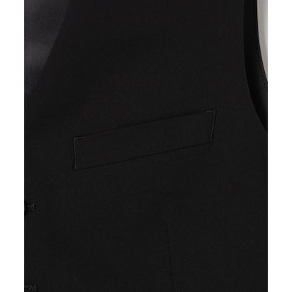 【セットアップ対応】撥水/ストレッチ ポリエステル レーヨンストレッチギャバ ベスト （ブラック）｜詳細画像