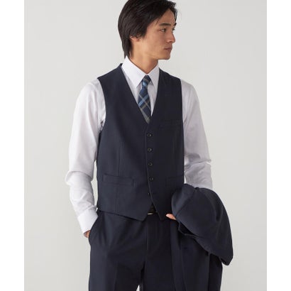 【セットアップ対応】撥水/ストレッチ ポリエステル レーヨンストレッチギャバ ベスト （ブラック）｜詳細画像
