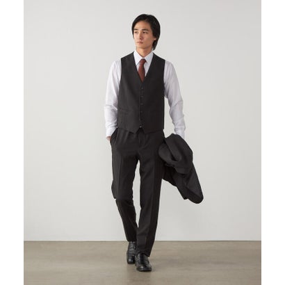 【セットアップ対応】撥水/ストレッチ ポリエステル レーヨンストレッチギャバ ベスト （ブラック）｜詳細画像