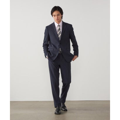【セットアップ対応】撥水/ストレッチ ポリエステル  レーヨンストレッチギャバ  ジャケット （ネイビー）｜詳細画像