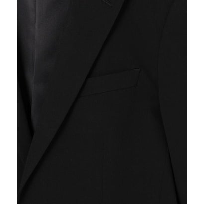 【セットアップ対応】撥水/ストレッチ ポリエステル  レーヨンストレッチギャバ  ジャケット （ブラック）｜詳細画像