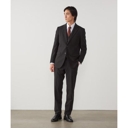 【セットアップ対応】撥水/ストレッチ ポリエステル  レーヨンストレッチギャバ  ジャケット （ブラック）｜詳細画像
