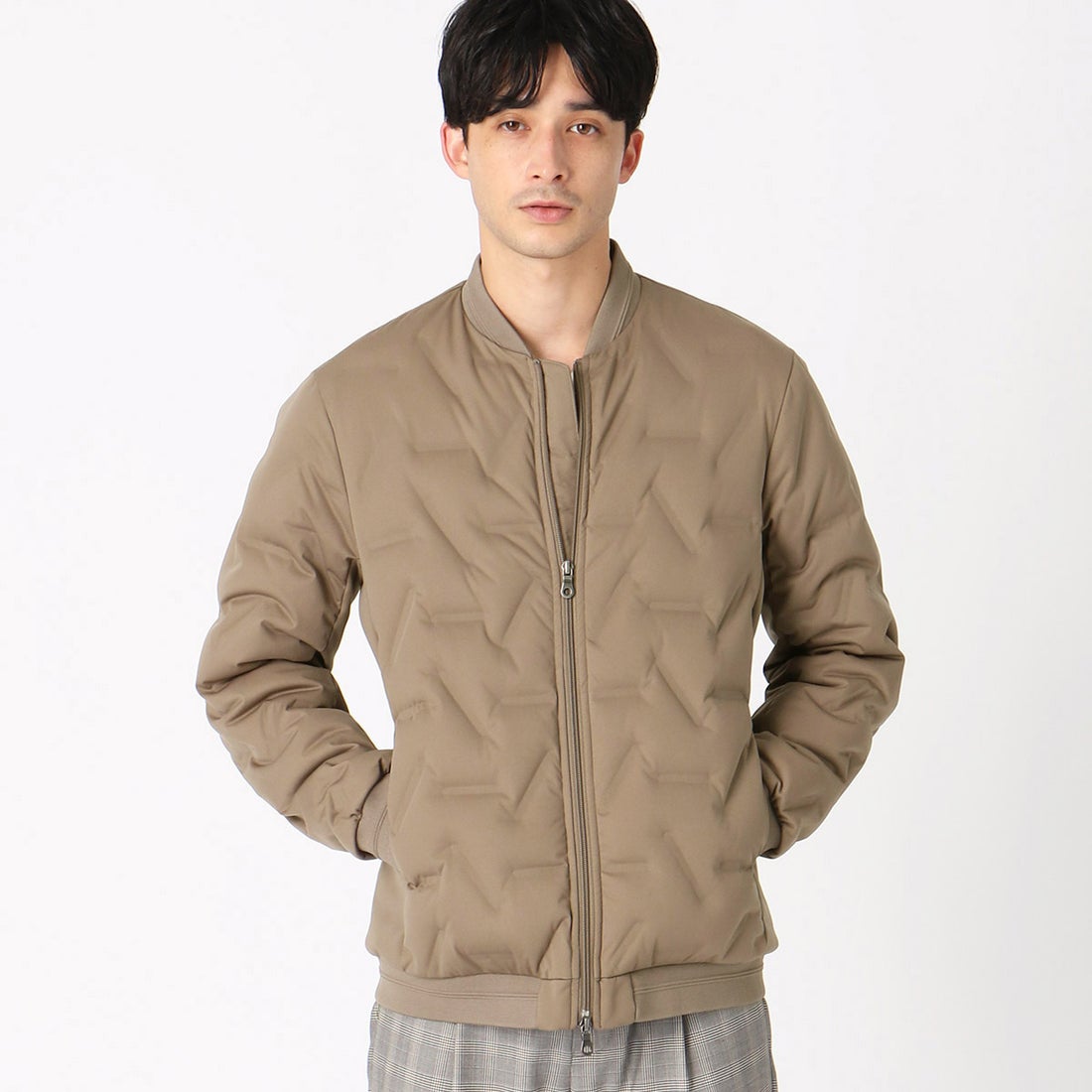 コムサイズム COMME CA ISM 接結 MA-1 ダウンブルゾン （ベージュ 