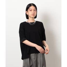【接触冷感・抗菌防臭】アシンメトリーTシャツ （ブラック）