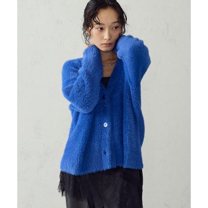 マシンウォッシャブル シャギーカーディガン （グレー）｜詳細画像