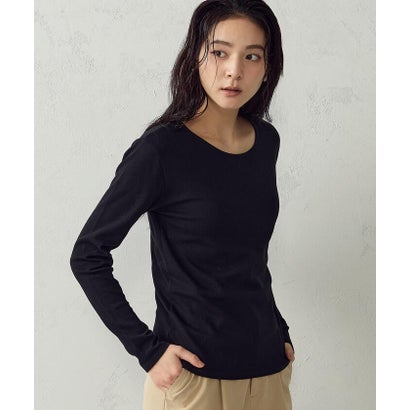 あったか クルーネックTシャツ （ネイビー）｜詳細画像