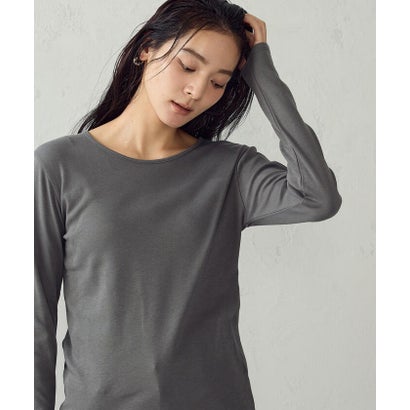 あったか クルーネックTシャツ （ネイビー）｜詳細画像
