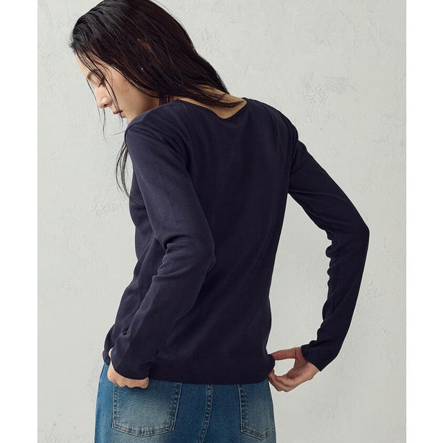 あったか クルーネックTシャツ （ネイビー）