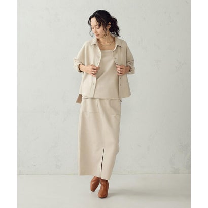 【セットアイテム】フェイクスエードシャツ＆タンクトップ （ブラウン）｜詳細画像