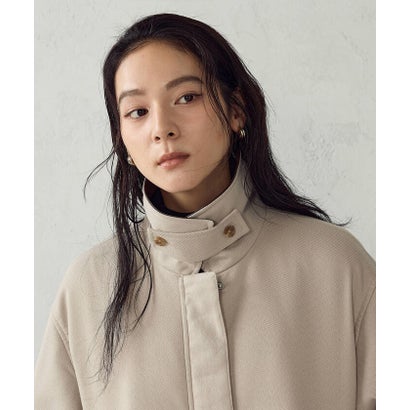 【マルチファンクション】千鳥格子 中綿ステンカラーブルゾン （グレー系その他）｜詳細画像