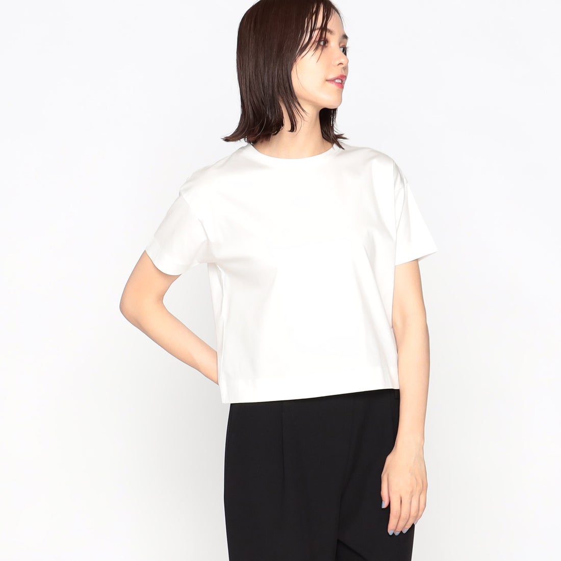 コムサイズム COMME CA ISM ボックスシルエット Tシャツ （ホワイト 