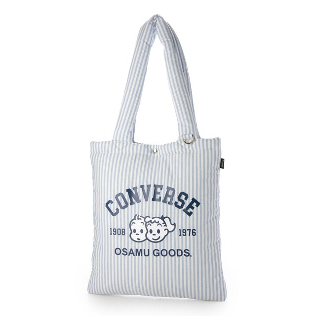 CV OG STRIPE PUFFING TOTE （サックスブルー）