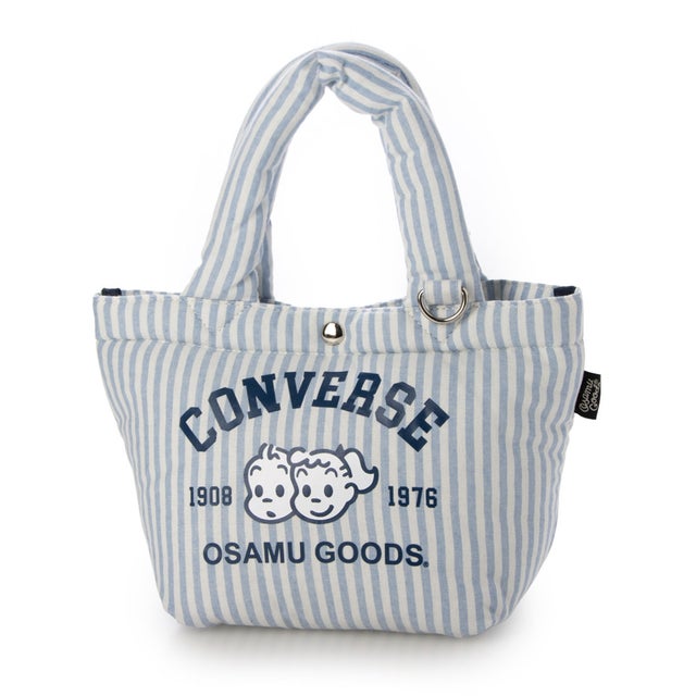 CV OG STRIPE PUFFING LUNCH TOTE （サックスブルー）