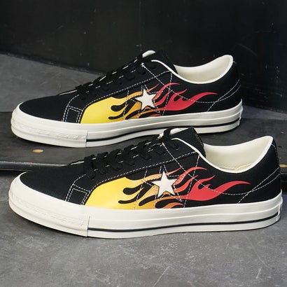 ONE STAR AGED CANVAS IGNT BLACK/RED-FLAME [33703370] （BLACK/RED-FLAME）｜詳細画像
