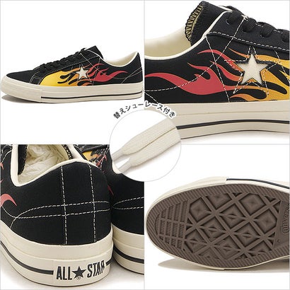 ONE STAR AGED CANVAS IGNT BLACK/RED-FLAME [33703370] （BLACK/RED-FLAME）｜詳細画像