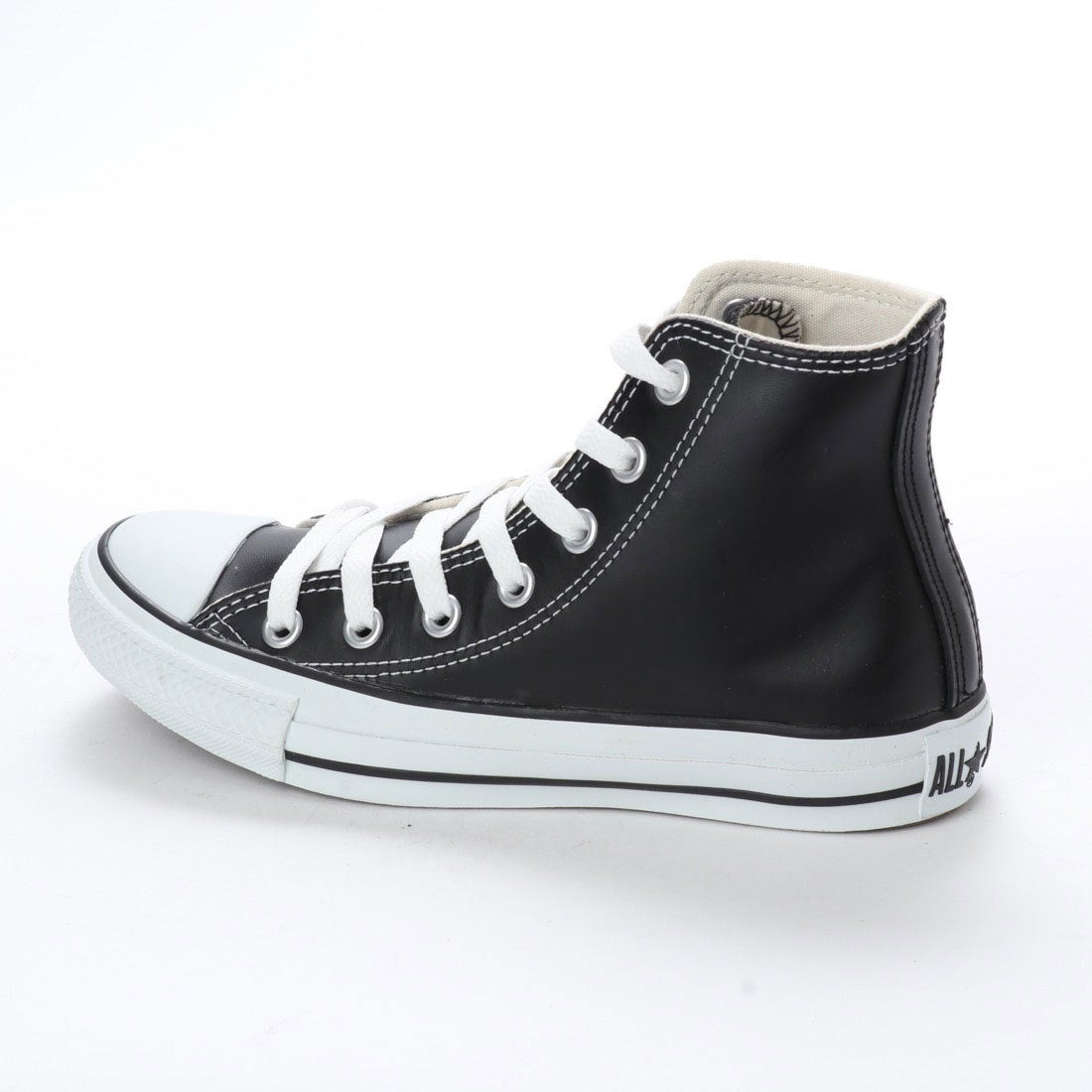 ○コンバース CONVERSE レザーオールスター HI （ブラック） -靴 