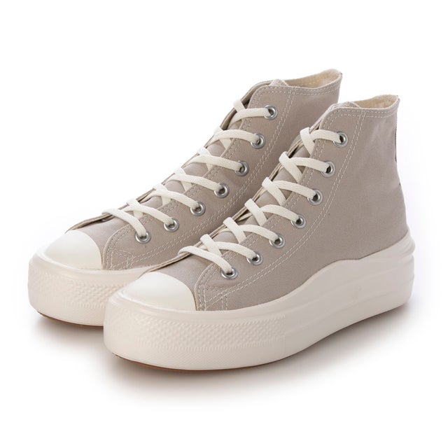 レディース スニーカー ハイカット 厚底 軽量 ALL STAR LIGHT PLTS Ⅱ HI （ベージュ）