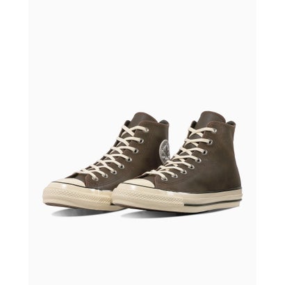 ALL STAR AGED CRACKED LEATHER HI / オールスター エイジド クラックドレザー HI （バーントブラウン）｜詳細画像