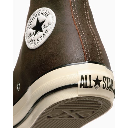 ALL STAR AGED CRACKED LEATHER HI / オールスター エイジド クラックドレザー HI （バーントブラウン）｜詳細画像