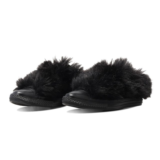 オールスター ポインテッドトウ ボリュームファースリップ OX（ALL STAR POINTEDTOE VOLUMEFUR SLIP OX） （ブラック）