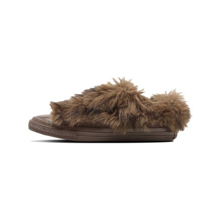 コンバース CONVERSE オールスター ポインテッドトウ ボリュームファースリップ OX（ALL STAR POINTEDTOE VOLUMEFUR SLIP OX） （ウルフブラウン）｜詳細画像