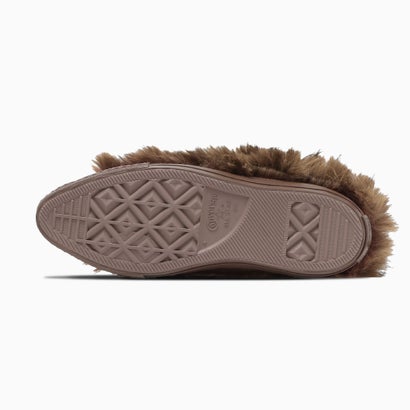 コンバース CONVERSE レディース スニーカー オールスター ポインテッドトウ ボリュームファー スリップ OX  ポインテッドトゥ （ウルフブラウン）｜詳細画像