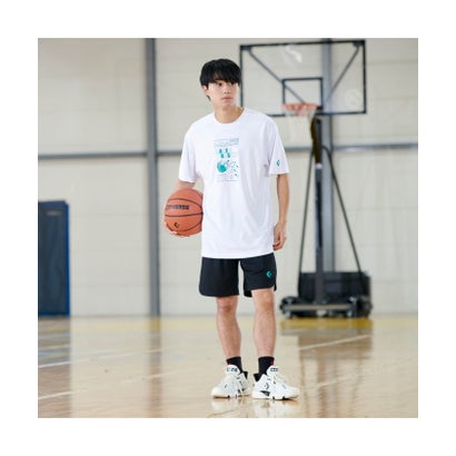 コンバース CONVERSE バスケット プリント T シャツ  CB261360 （2800 C.ネイビー）｜詳細画像