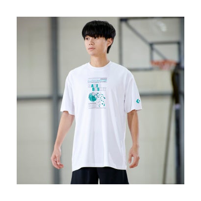 コンバース CONVERSE バスケット プリント T シャツ  CB261360 （2800 C.ネイビー）｜詳細画像