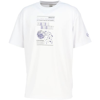 コンバース CONVERSE バスケット プリント T シャツ  CB261360 （2800 C.ネイビー）｜詳細画像