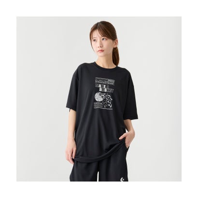 コンバース CONVERSE バスケット プリント T シャツ  CB261360 （1911 ブラック×ホワイト）｜詳細画像