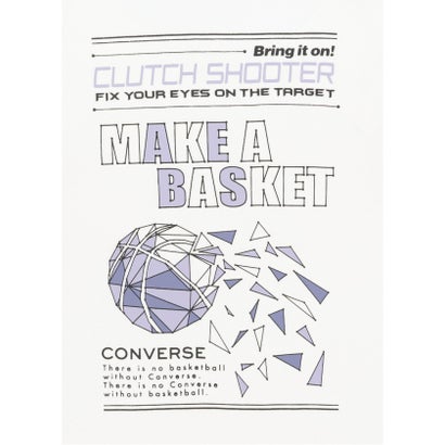 コンバース CONVERSE バスケット プリント T シャツ  CB261360 （1911 ブラック×ホワイト）｜詳細画像
