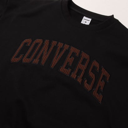 コンバース CONVERSE スウェットトレーナー CV コーデュロイロゴ クルートップ M （BLACK）｜詳細画像