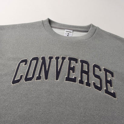 コンバース CONVERSE スウェットトレーナー CV コーデュロイロゴ クルートップ M （GREY）｜詳細画像
