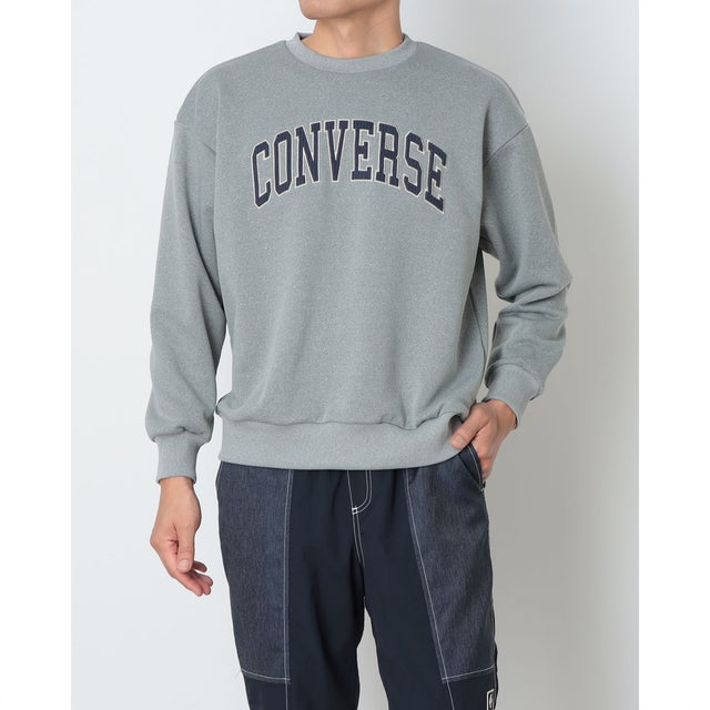 スウェットトレーナー CV コーデュロイロゴ クルートップ M （GREY）