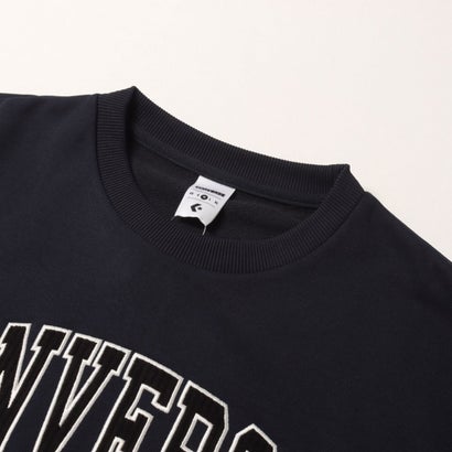コンバース CONVERSE スウェットトレーナー CV コーデュロイロゴ クルートップ M （NAVY）｜詳細画像