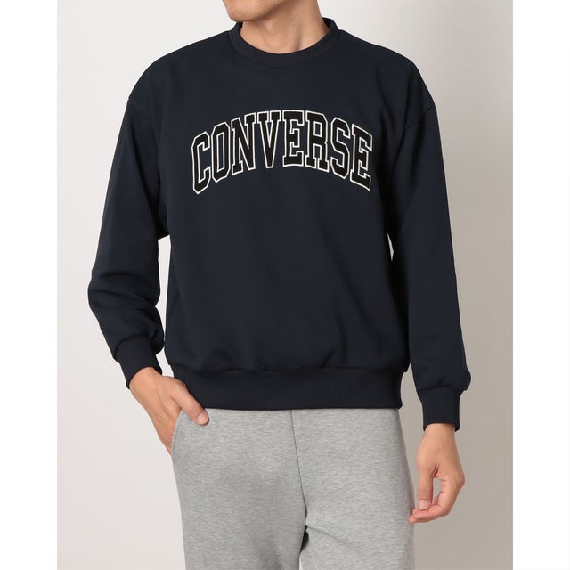 スウェットトレーナー CV コーデュロイロゴ クルートップ M （NAVY）