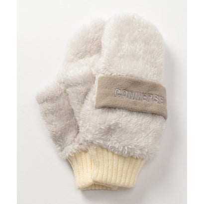 CONVERSE Band Fleece Boa Mitten ボア手袋 （オフホワイト）｜詳細画像