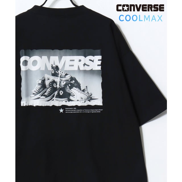 【CONVERSE/コンバース】COOLMAX 接触冷感 吸水速乾 バックプリント 半袖Tシャツ スニーカー オールスター グラフィックT メンズ レディース ユニセックス トップス 春夏