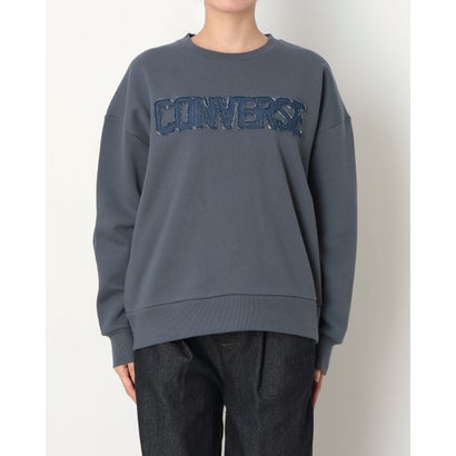 スウェットトレーナー AP デニムパッチ EMBS Wトップ L （GREY）｜詳細画像
