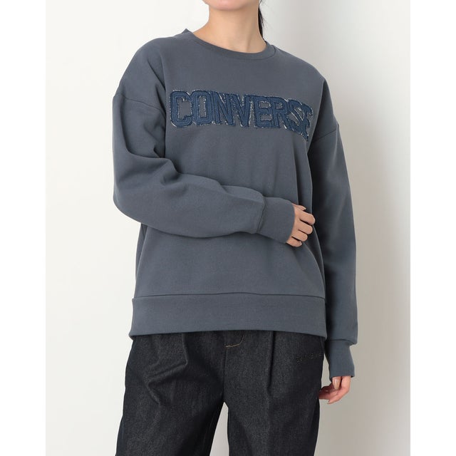 スウェットトレーナー AP デニムパッチ EMBS Wトップ L （GREY）