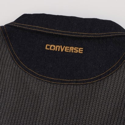 コンバース CONVERSE スウェットフルジップ AP デニムハイブリッドニット ジップJK L （GREY）｜詳細画像