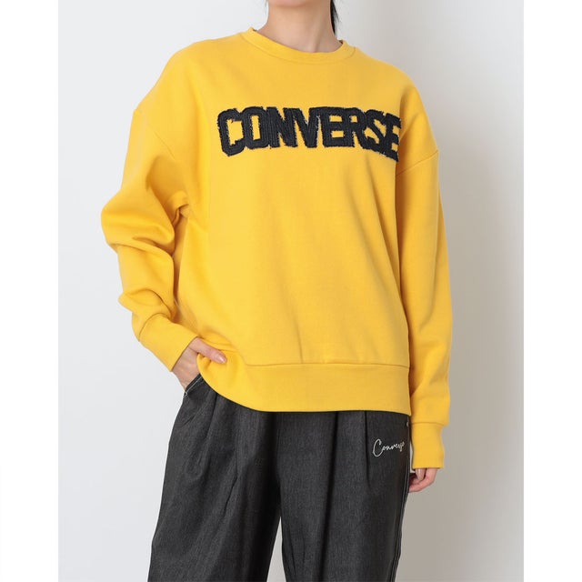 スウェットトレーナー AP デニムパッチ EMBS Wトップ L （YELLOW）