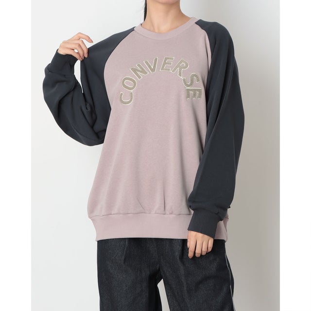 スウェットトレーナー CV コーデュロイロゴ クルートップ L （PINK）