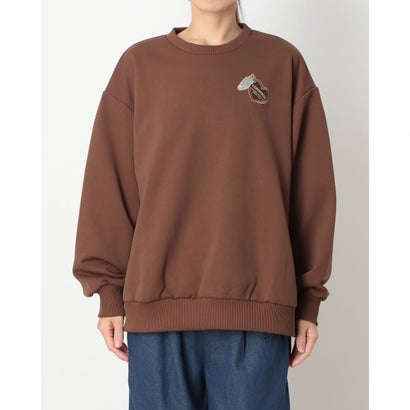 スウェットトレーナー AP シューズEMB クルートップ L （BROWN）｜詳細画像